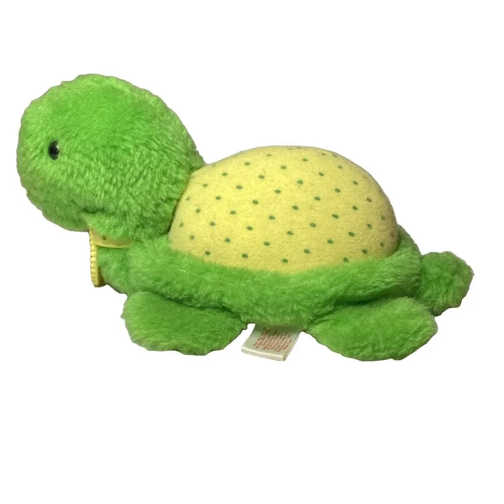 KENNER Green/Yellow Tea Time Turtle‎ Plush Strawberry Shortcake 1981 ~7in